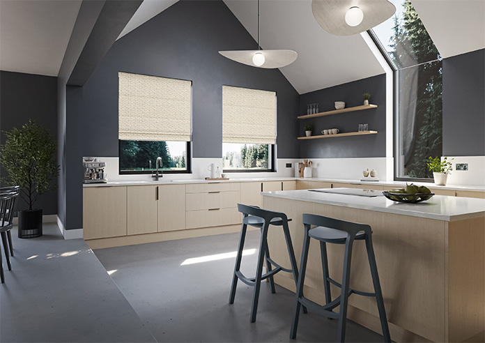 Rolling Hills Velvet, Cashmere - Roman Blind - Image 6